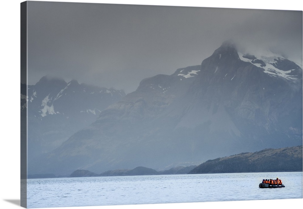 A fjord in the Darwin Mountain range, Alberto de Agostini National Park, Tierra del Fuego, Chilean Patagonia, Chile