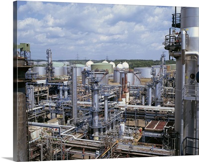 A petro-chemical plant