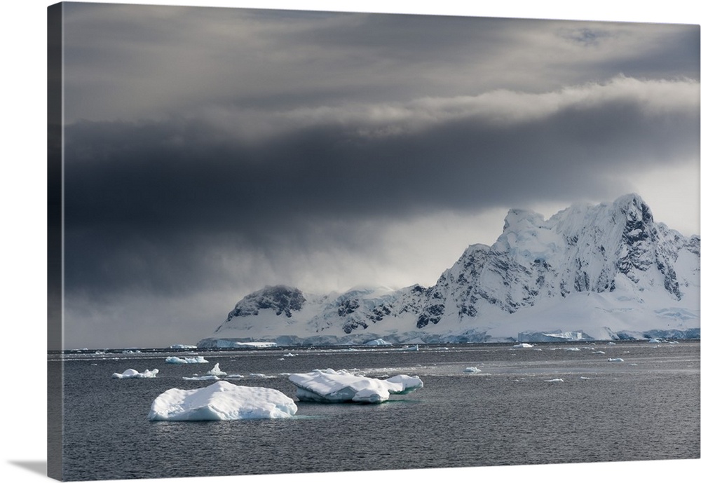 A view of the mountains surrounding Paradise Bay, Antarctica