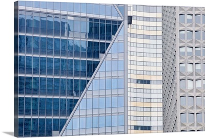Abstract of buildings in the La Defense district, Paris, France, Europe