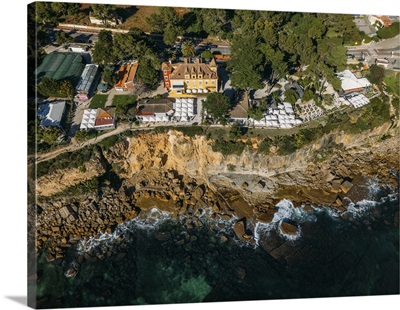 Aerial Drone View Of Casa Da Guia, Cascais, Portugal