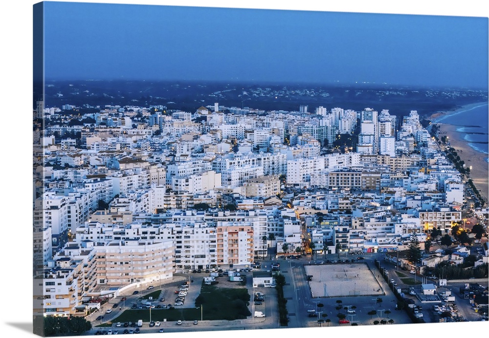 Aerial Drone View Of Quarteira, Algarve, Portugal