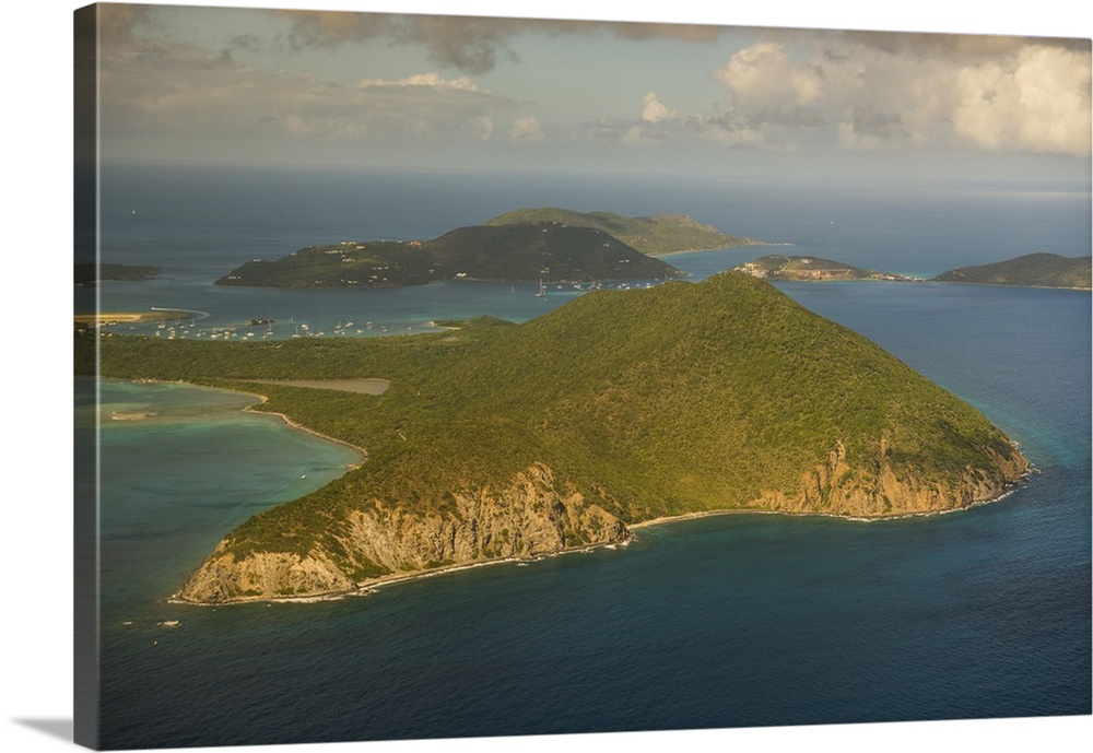 Aerial of Beef Island, British Virgin Islands, West Indies, Caribbean
