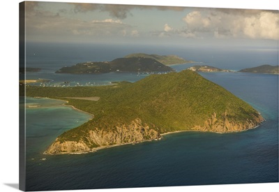 Aerial of Beef Island, British Virgin Islands, West Indies, Caribbean