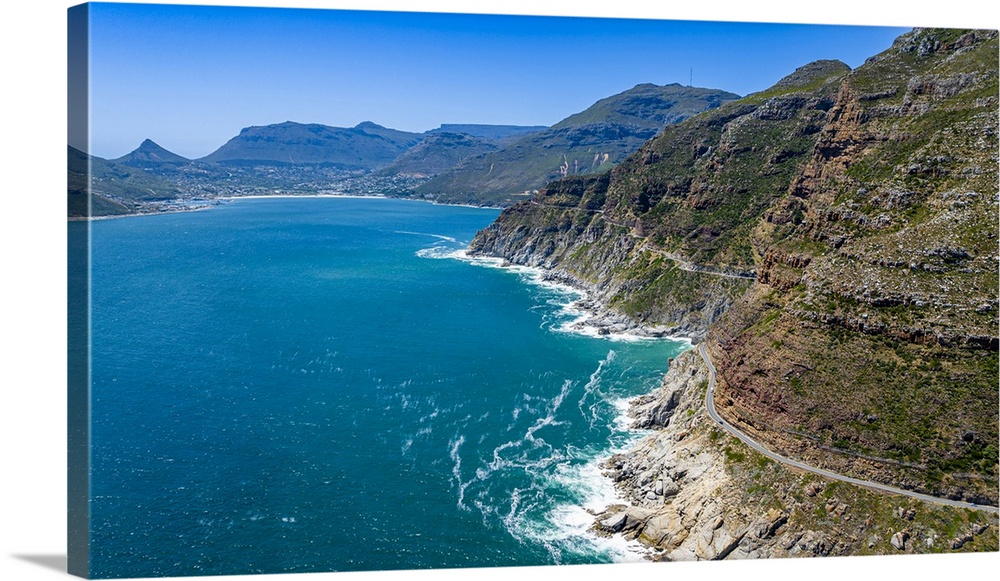 Aerial of Chapmans Peak drive, Cape Town, Cape Peninsula, South Africa, Africa