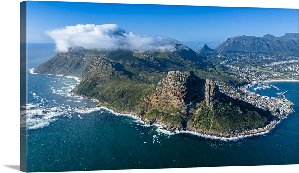 Aerial of Hout Bay, Cape Town, Cape Peninsula, South Africa, Africa