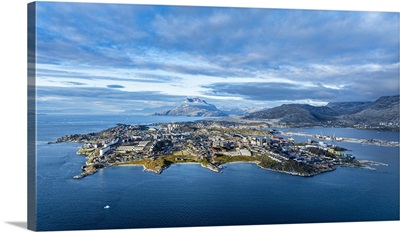Aerial Of Nuuk, Capital Of Greenland, Denmark