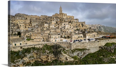 Aerial Of Sassi Di Matera, UNESCO World Heritage Site, Basilicata, Italy, Europe