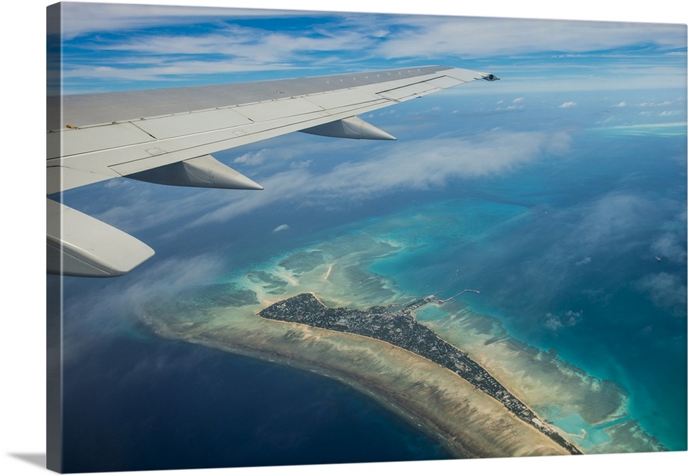 Aerial of Tarawa, Kiribati, South Pacific, Pacific