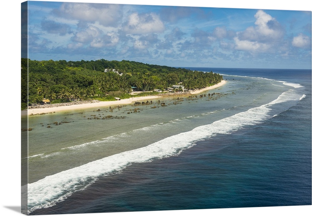 Aerial of the country of Nauru, South Pacific, Pacific