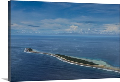 Aerial of the country of Tuvalu