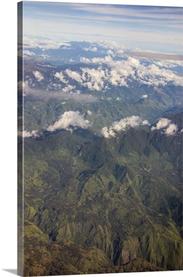 Aerial of the western highlands of Papua New Guinea