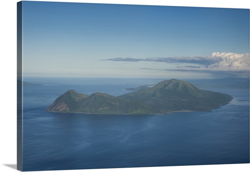 Aerial of Tongoa island, Shepherd Islands, Vanuatu Wall Art, Canvas ...