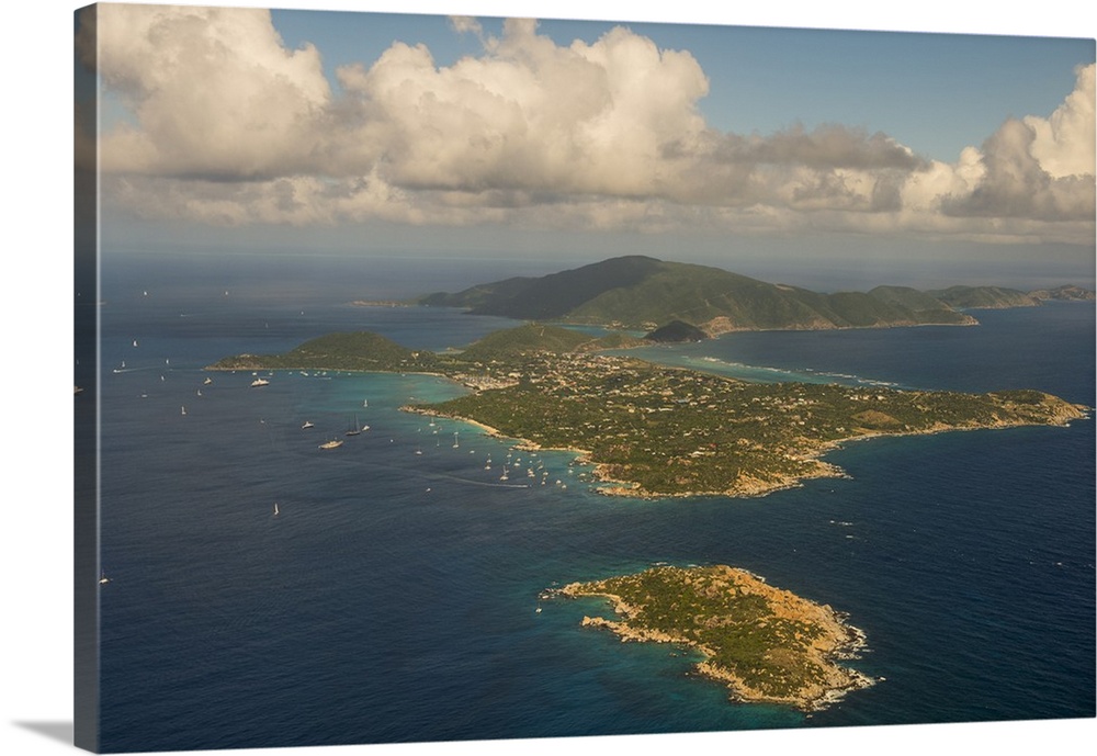 Aerial of Virgin Gorda, British Virgin Islands, West Indies, Caribbean