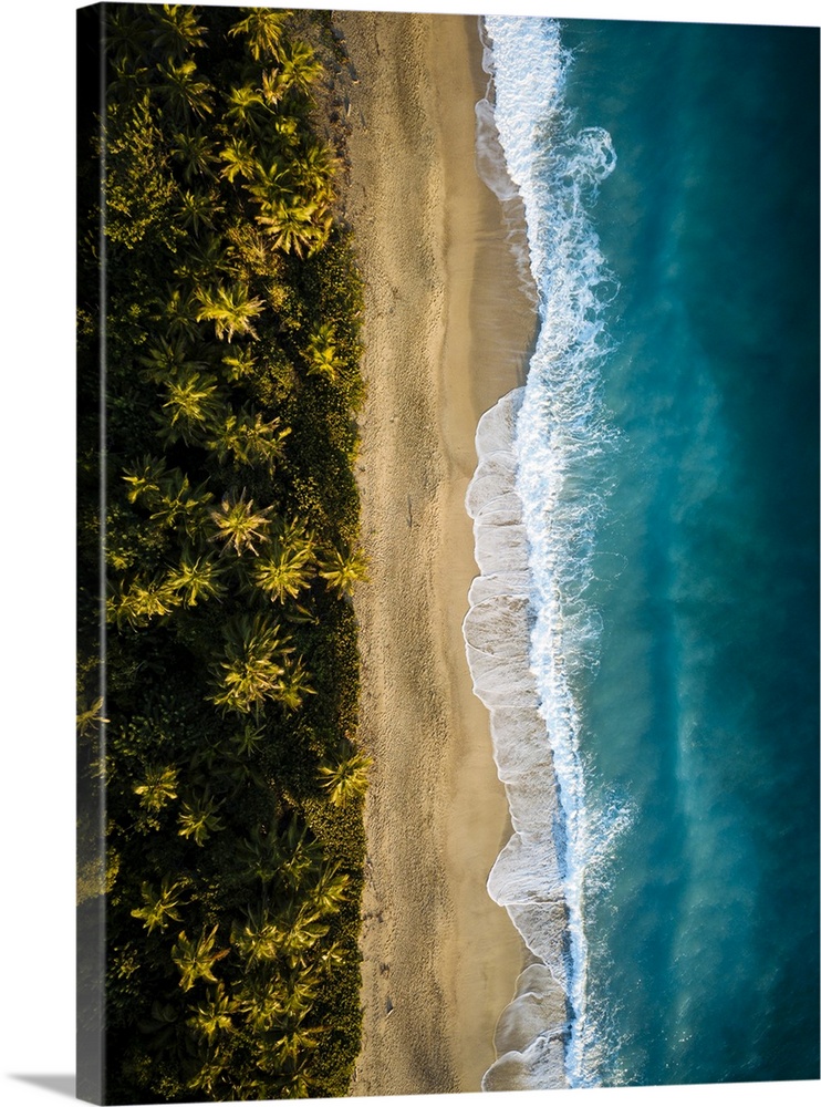 Aerial view by drone of Playa los Angeles, Magdalena Department, Caribbean, Colombia, South America