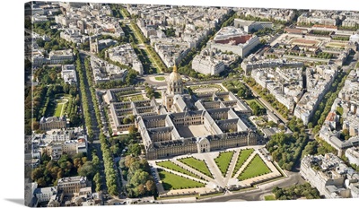 Aerial View Of Hotel Des Invalides, Paris, France