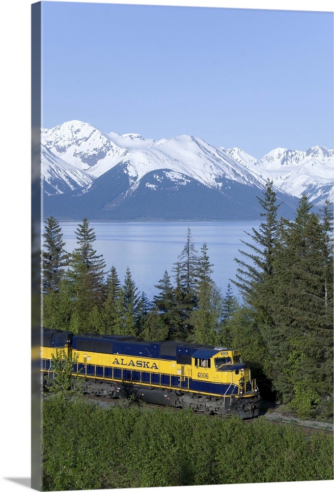 Alaska Railroad near Girdwood, Alaska, United States of America, North America