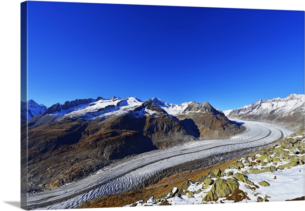 Aletsch glacier, Jungfrau-Aletsch, UNESCO World Heritage Site, Valais, Swiss Alps, Switzerland, Europe