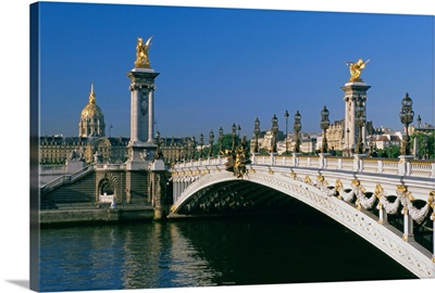 Alexander III bridge over the Seine River, Paris, France