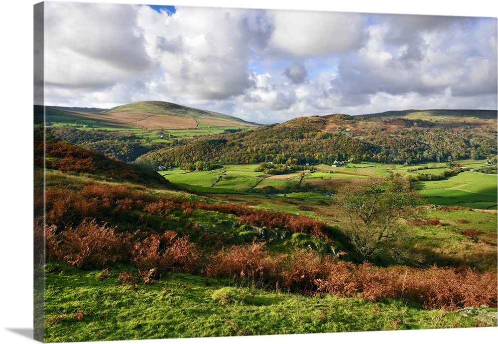 An autumn view of the scenic Duddon Valley, Lake District National Park, Cumbria, England, United Kingdom, Europe