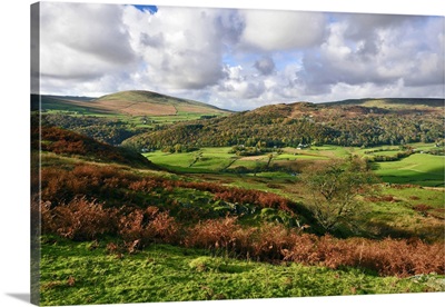 An autumn view of the scenic Duddon Valley, Lake District National Park, England