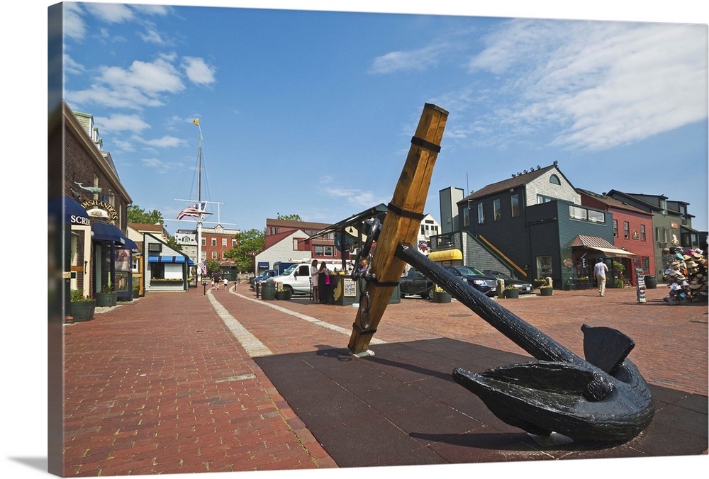 Antique anchor at Bowen's Wharf, Newport, Rhode Island, New England ...