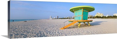Art Deco style lifeguard hut, South Beach, Miami Beach, Miami, Florida, USA