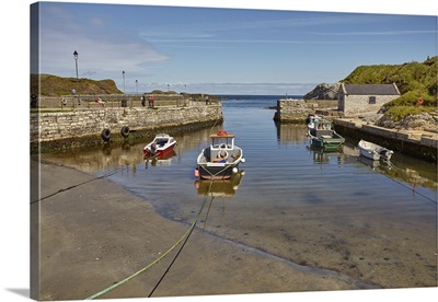 Balintoy harbour, near Giant's Causeway, County Antrim, Ulster, Northern Ireland