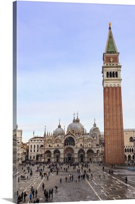 Basilica and Campanile, Piazza San Marco, Venice, Veneto, Italy