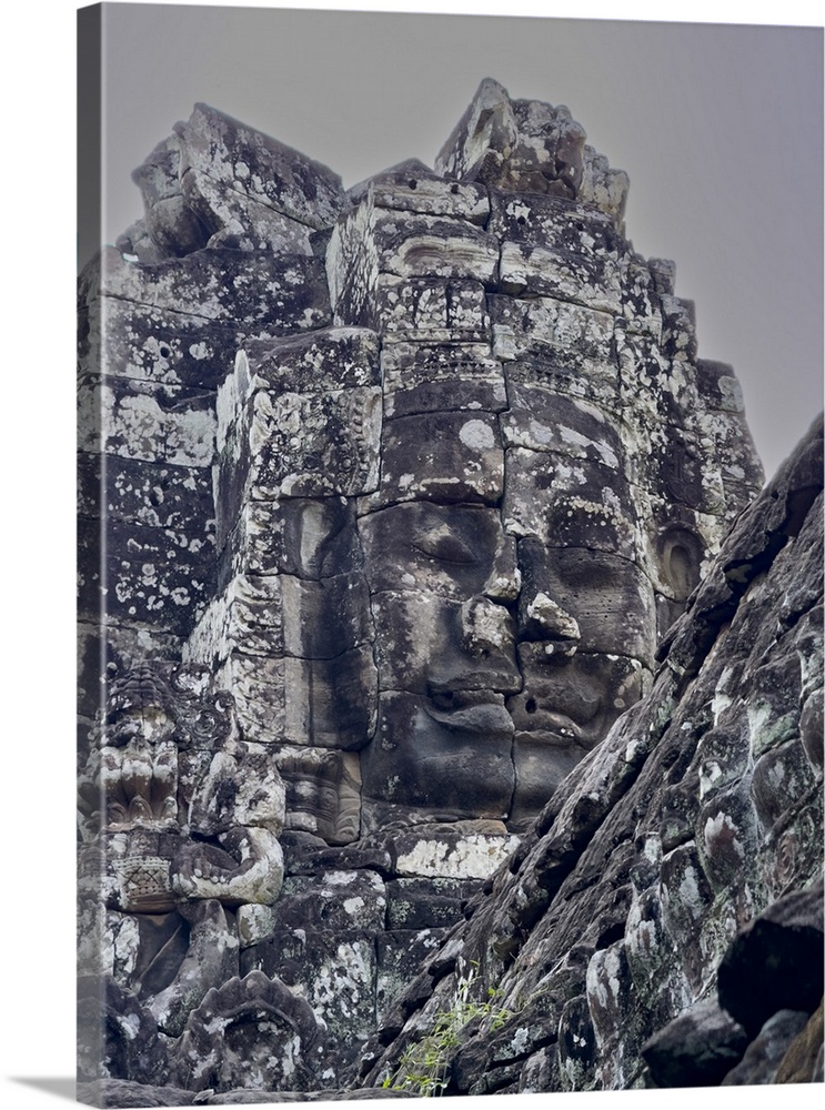 Bayon, the late 12th century state temple of king Jayavarman VII, UNESCO World Heritage Site, standing in the middle of An...