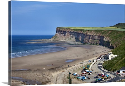 Beach and Huntcliff at Saltburn by the Sea, Redcar and Cleveland, England