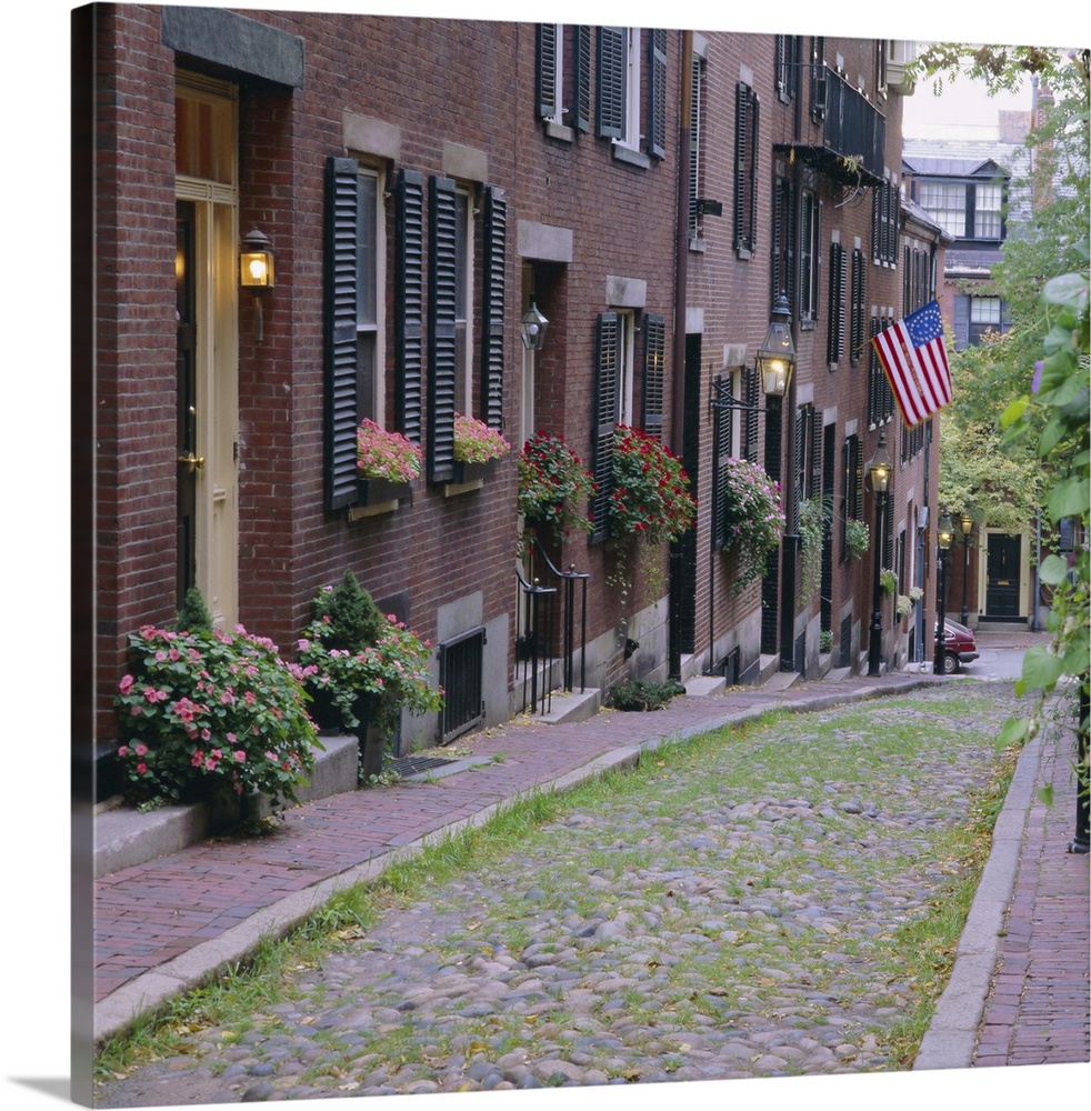 Beacon Hill, Acorn Street, Boston, Massachusetts, New England