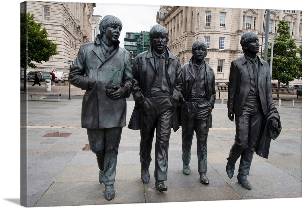 Beatles sculpture by Anthony Edwards, Liverpool, Merseyside, England, United Kingdom, Europe