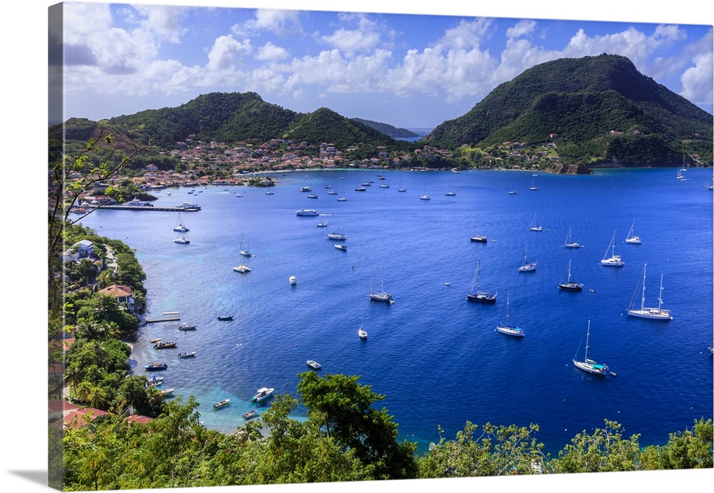 Beautiful Les Saintes Bay from Fort Napoleon, Bourg des Saintes, Terre de Haut, Iles Des Saintes, Guadeloupe, Leeward Isla...