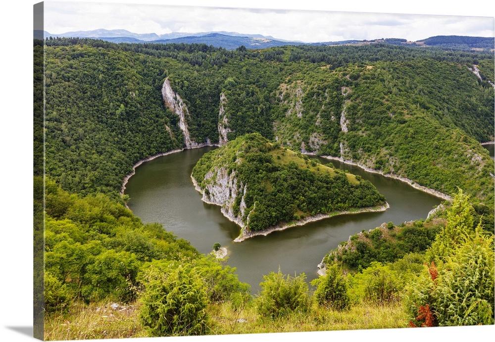 Bend in the Uvac River, Serbia, Europe