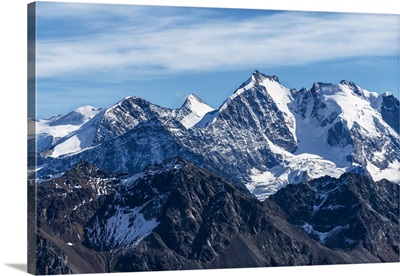 Bernina Group And Biancograt Mountain, Engadine, Canton Of Graubunden, Switzerland