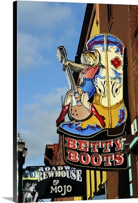 Betty Boots Women's Boot Shop In Honky Tonk, Nashville, Tennessee