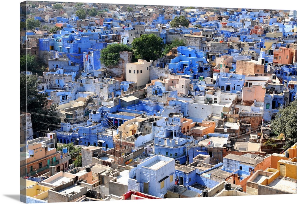 Blue City, Jodhpur, Rajasthan, India, Asia.