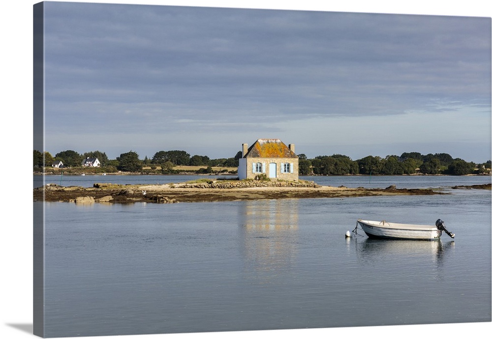 Boat in front of Saint-Cado isle, Quiberon, Morbihan, Brittany, France