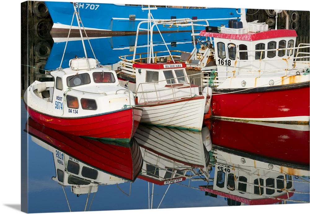 Boats in the Harbour at Stykkisholmur, Iceland, Polar Regions