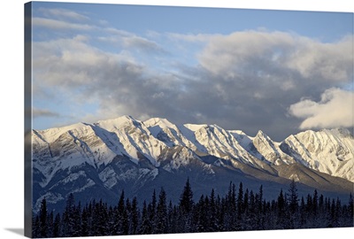Bosche Range in winter, Jasper National Park, Rocky Mountains, Alberta, Canada