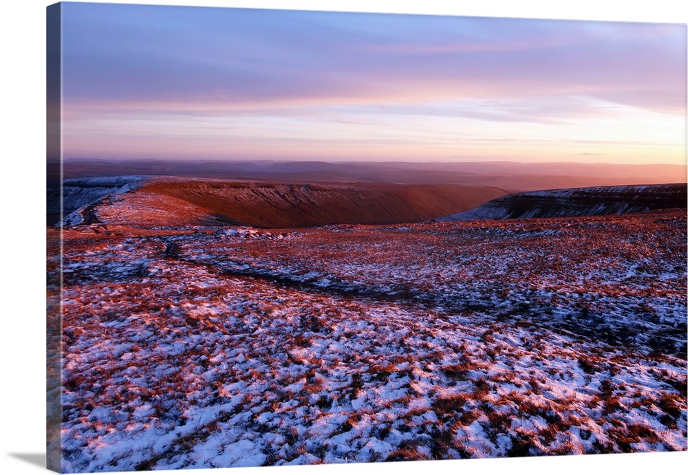 Brecon Beacons in winter, Brecon Beacons National Park, South Wales, United Kingdom, Europe