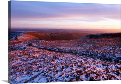 Brecon Beacons In Winter, Brecon Beacons National Park, South Wales, UK