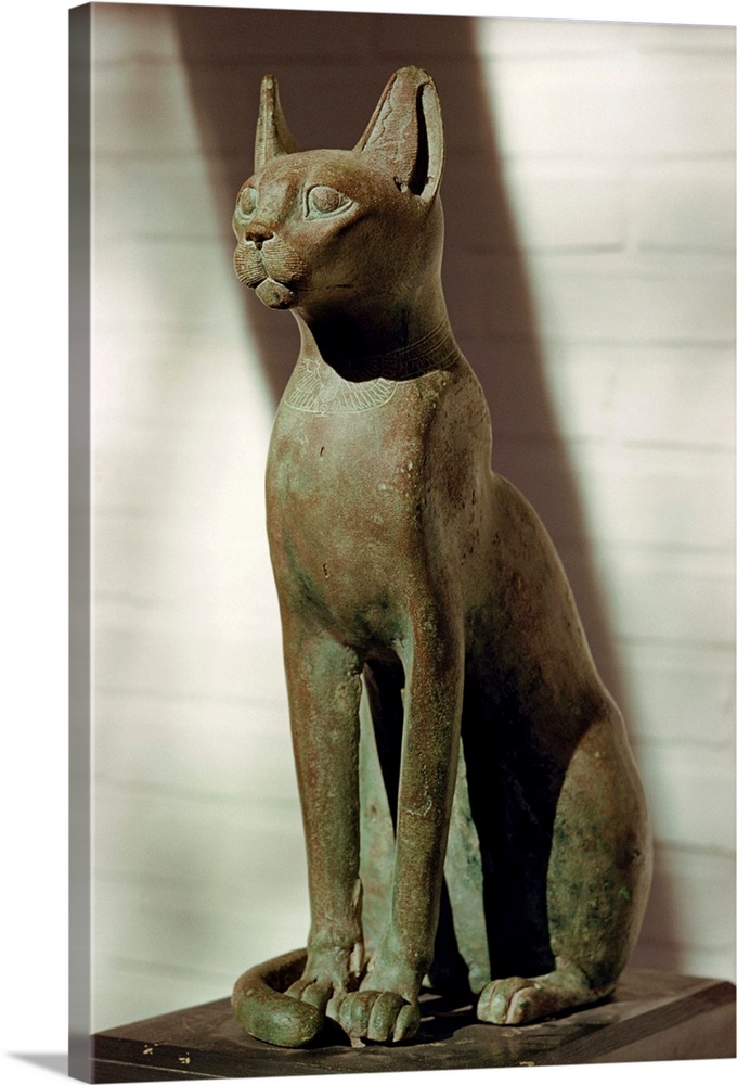 Bubastis (Bastat), the Goddess of Joy, in bronze, Cairo Museum, Cairo, Egypt