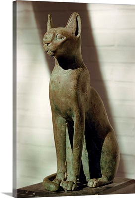 Bubastis (Bastat), the Goddess of Joy, in bronze, Cairo Museum, Cairo, Egypt