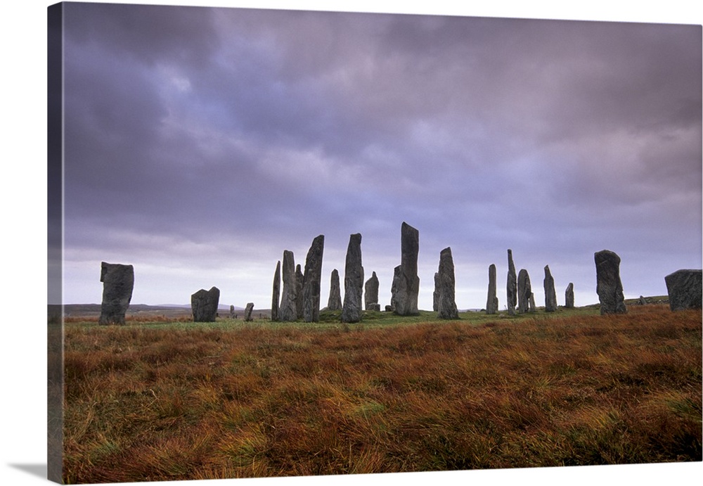Callanish  Standing Stones, erected by Neolithic people between 3000 and 1500 BC, Isle of Lewis, Scotland