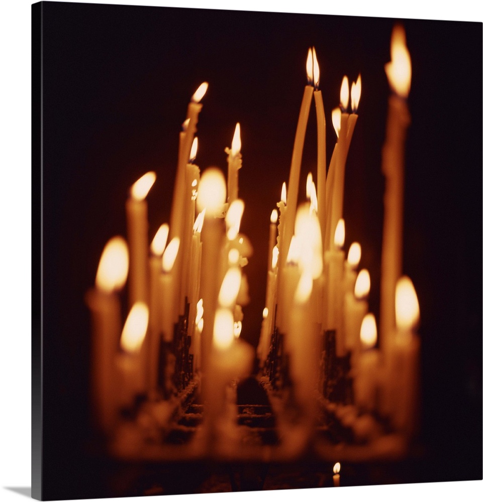 Candles, Chartres Cathedral, France, Europe