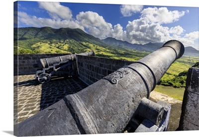 Cannons, Brimstone Hill Fortress National Park, Leeward Islands, West Indies, Caribbean
