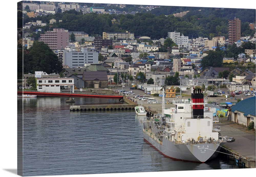 Cargo ship, Otaru Port, Hokkaido Prefecture, Japan, Asia