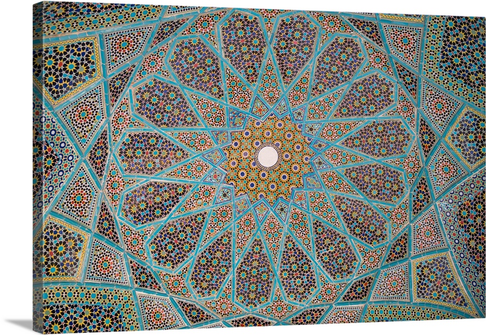 Ceiling of Tomb of Hafez, Iran's most famous poet, 1325-1389, Shiraz, Iran, Middle East